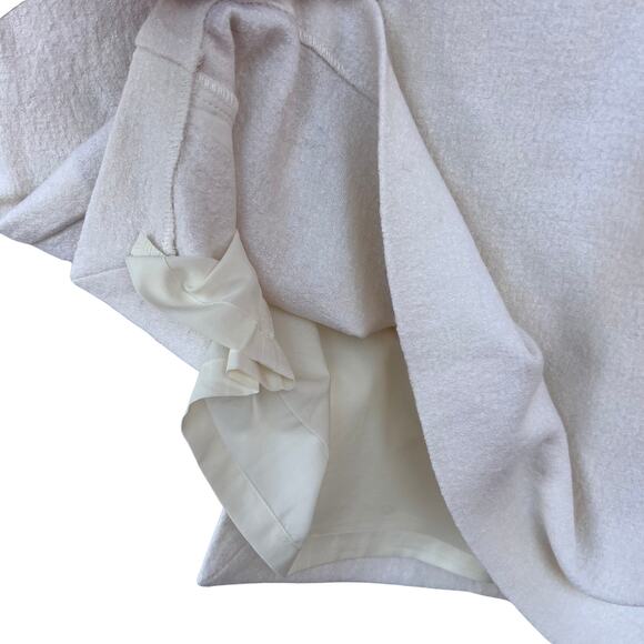 Banana Republic Boucle Side Zip Skirt Cream Exposed Zip Lined Work Office NWT - Picture 8 of 9